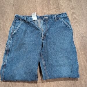 Carhartt Classic Blue Denim Jeans 36x32 Flame Resistant